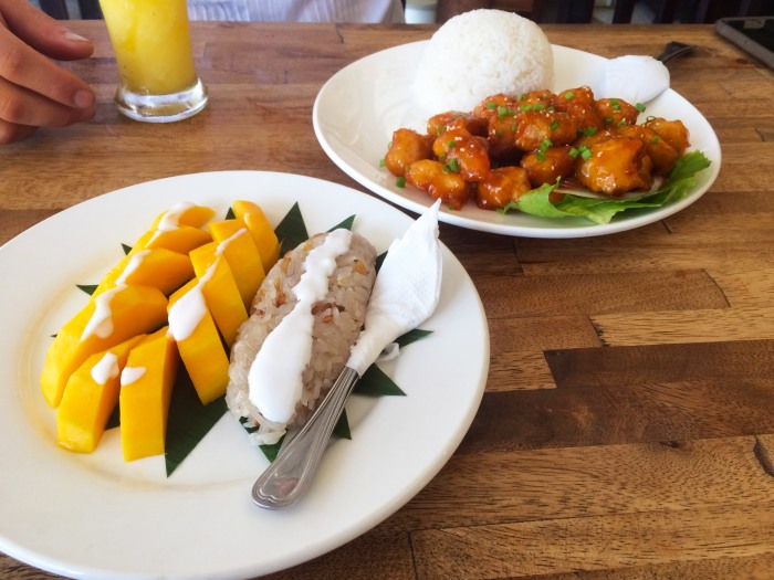 cambodian cuisine honey chicken and mango sticky rice